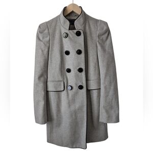 French Connection Wool and Cashmere Gray Winter coat Mid Length, size 2 Preppy
